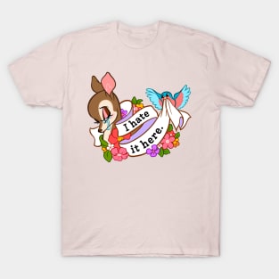 I Hate it Here ~ Deer with Flowers T-Shirt